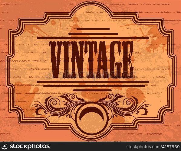 vector vintage label with grunge