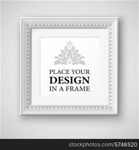 Vector Vintage Picture Frame. Template design EPS 10. Vector Frame template