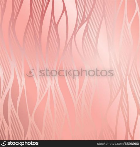 Vector vintage rose gold card with seamless damask pattern EPS 10. Abstract vintage seamless damask pattern. Rose gold