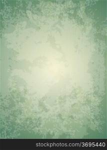 Vector vintage scratched green paper texture with strips