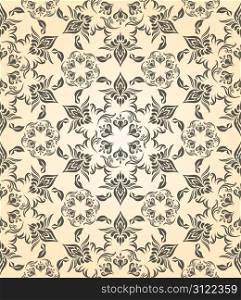 vector vintage seamless floral pattern, fully editable eps 8 file with clipping mask and pattern in swatch menu