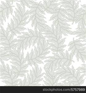 Vector vintage seamless with leaves. Floral pattern