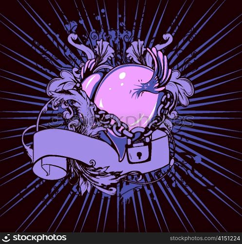 vector vintage t-shirt design with heart