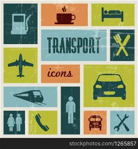 Vector vintage transport (traffic) poster
