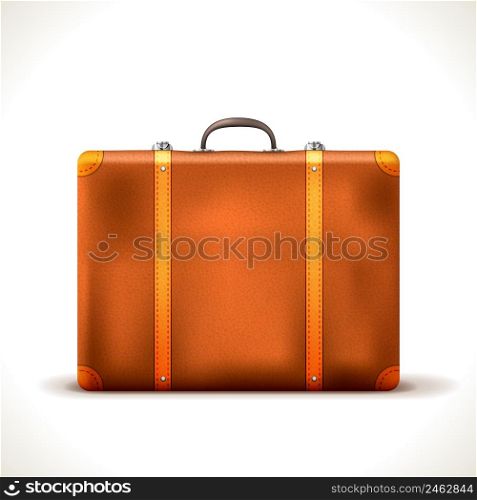 Vector vintage Travel Suitcase isolated on white. EPS10 opacity. Editable EPS and Render in JPG format