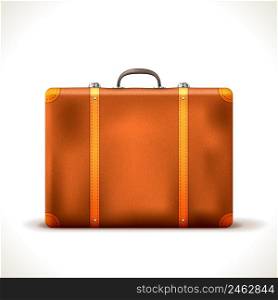 Vector vintage Travel Suitcase isolated on white. EPS10 opacity. Editable EPS and Render in JPG format