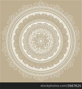 Vector vintage white lacy napkin, seamless lacy brushes included, fully editable eps 8 file