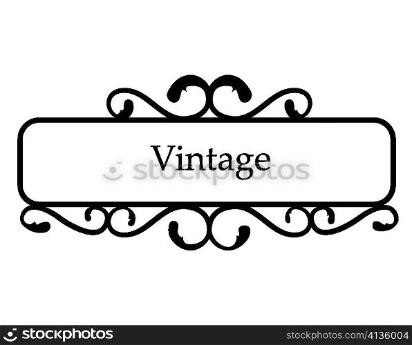 vector vintage wrought iron frame