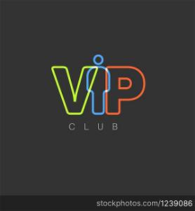 Vector VIP club membership invitation template - dark version. VIP club invitation template
