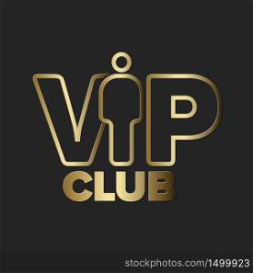 Vector VIP club membership invitation template - golden premium version. VIP club invitation template