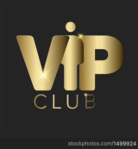 Vector VIP club membership invitation template - golden premium version. VIP club invitation template