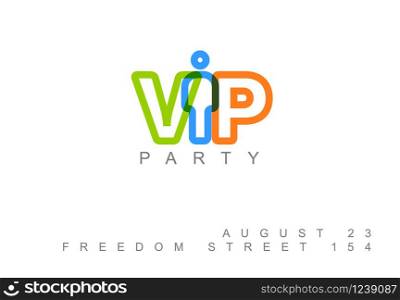 Vector VIP club membership / party invitation template. Vector VIP club party invitation template