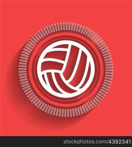 Vector volleyball icon flat modern design
