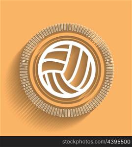 Vector volleyball icon flat modern design