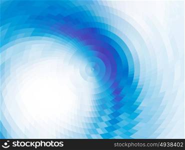 vector vortex effect. Abstract composition - round on the water. Vector with mosaic tiles, visual illusion of gradient effect, but vector without gradient