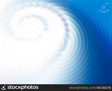 vector vortex effect. Abstract composition - round on the water. Vector with mosaic tiles, visual illusion of gradient effect, but vector without gradient