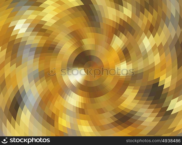 vector vortex effect. Abstract composition, vector with mosaic tiles, visual illusion of gradient effect, but vector without gradient