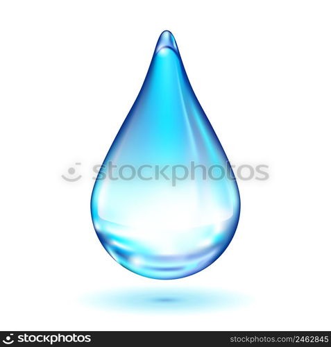 Vector water drop isolated on white background. EPS10 opacity. Editable EPS and Render in JPG format