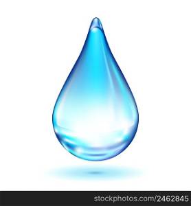 Vector water drop isolated on white background. EPS10 opacity. Editable EPS and Render in JPG format