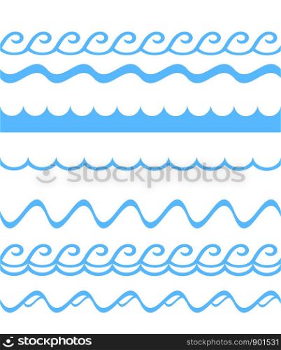 Vector water waves patterns for your design, stock vector illustration