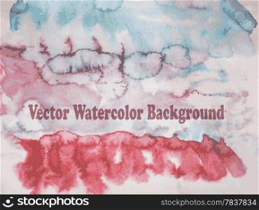 Vector watercolor background, fully editable eps 10 file with transpareency effects in text