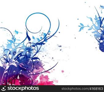 vector watercolor floral background