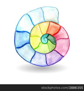 Vector Watercolor Shell