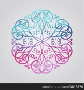 Vector Watercolor Snowflake