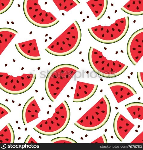 vector watermelon seamless pattern