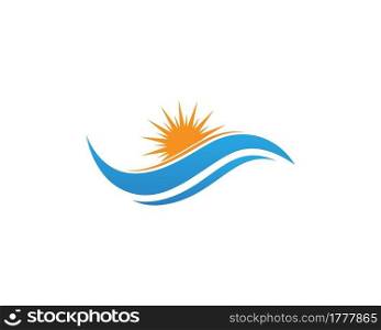 Vector - Wave beach logo and symbols vector template icons