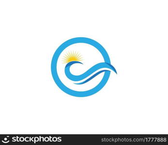 Vector - Wave beach logo and symbols vector template icons