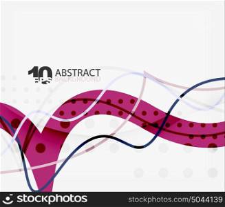Vector wave lines abstract background. Vector wave lines abstract background, colorful modern geometric template