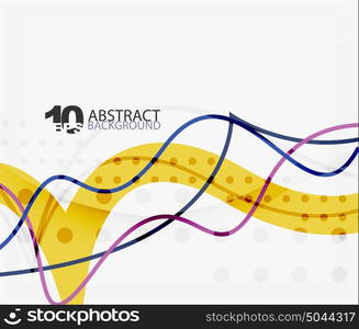 Vector wave lines abstract background. Vector wave lines abstract background, colorful modern geometric template