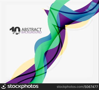 Vector wave lines abstract background. Vector wave lines abstract background, colorful modern geometric template