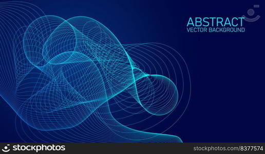 Vector wave lines flowing dynamic colorful for concept of technology, digital, science, music. Abstract colorful lines vector background. Stylish color background illustration