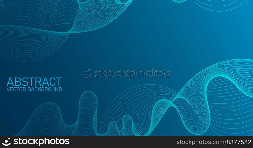 Vector wave lines flowing dynamic colorful for concept of technology, digital, science, music. Abstract colorful lines vector background. Stylish color background illustration