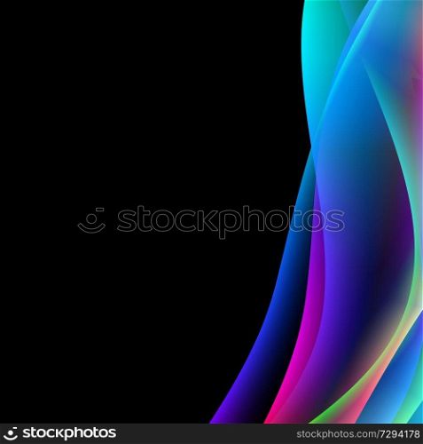 Vector waves. EPS10 with transparency and mesh. Abstract composition with curve lines. Blurred lines for relax themes background. Background with copy space. Place for text. Border lines. dinamyc flow, stylized  waves, vector