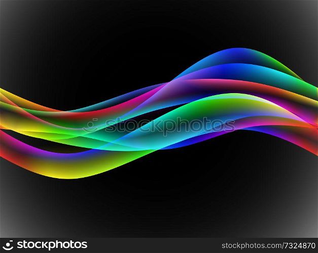 Vector waves. EPS10 with transparency and mesh. Abstract composition with curve lines. Blurred lines for relax themes background. Background with copy space. Place for text. Border lines. dinamyc flow, stylized waves, vector