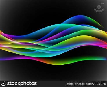Vector waves. EPS10 with transparency and mesh. Abstract composition with curve lines. Blurred lines for relax themes background. Background with copy space. Place for text. Border lines. dinamyc flow, stylized waves, vector