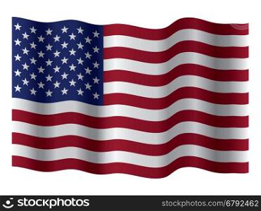 vector waving flag of united states of america