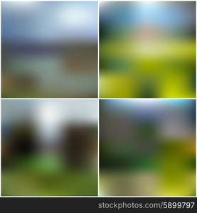 Vector web and mobile interface templates. Editable blurred backgrounds set.. Vector web and mobile interface templates. Editable blurred backgrounds set