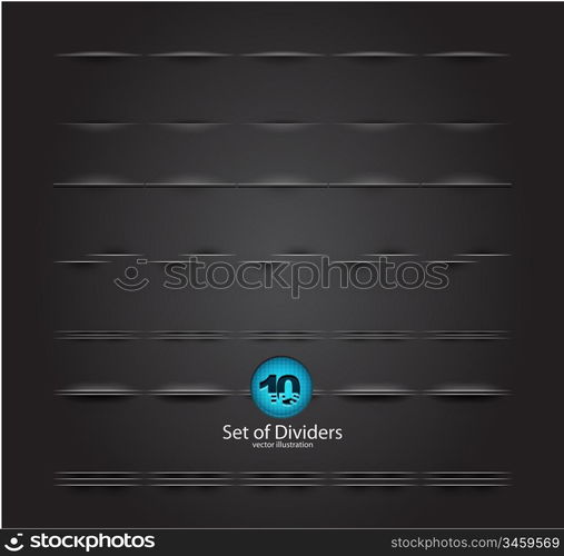 Vector web divider set
