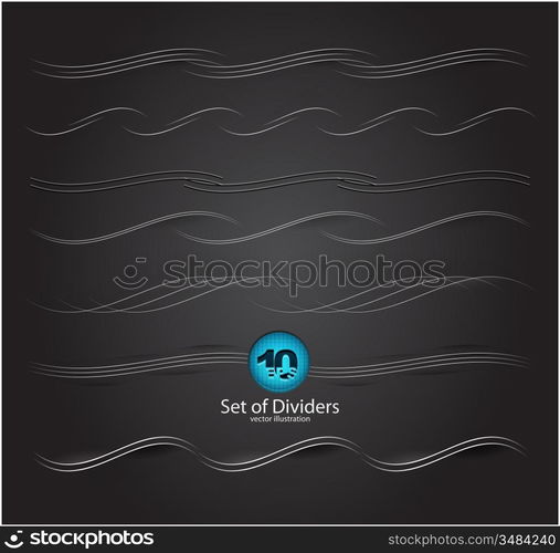 Vector web divider set
