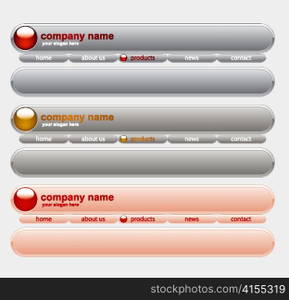 vector web navigation templates