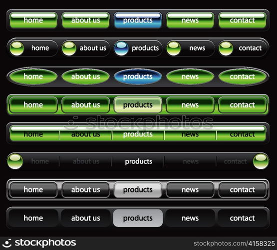 vector web navigation templates