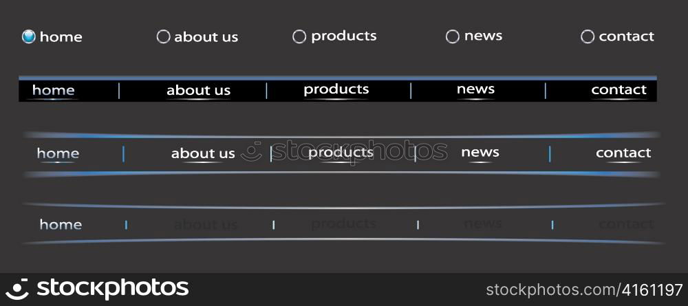 vector web navigation templates