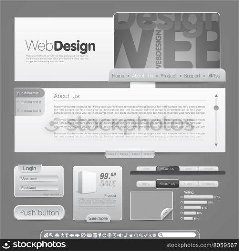 Vector website template. Website template