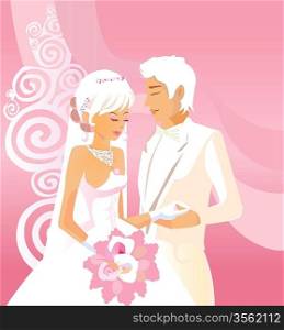 vector wedding illustration