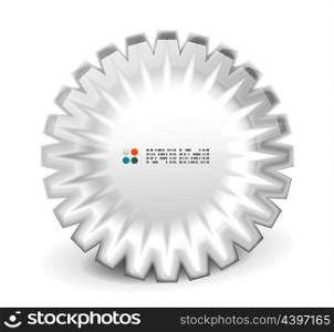 Vector white 3d round shapes banner