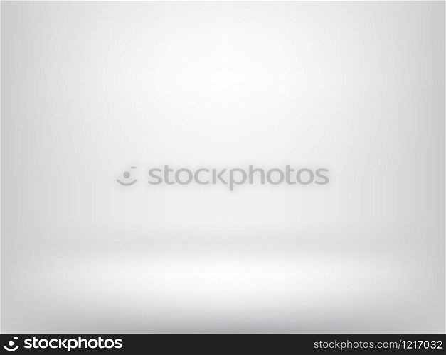 Vector white abstract background and empty light interior